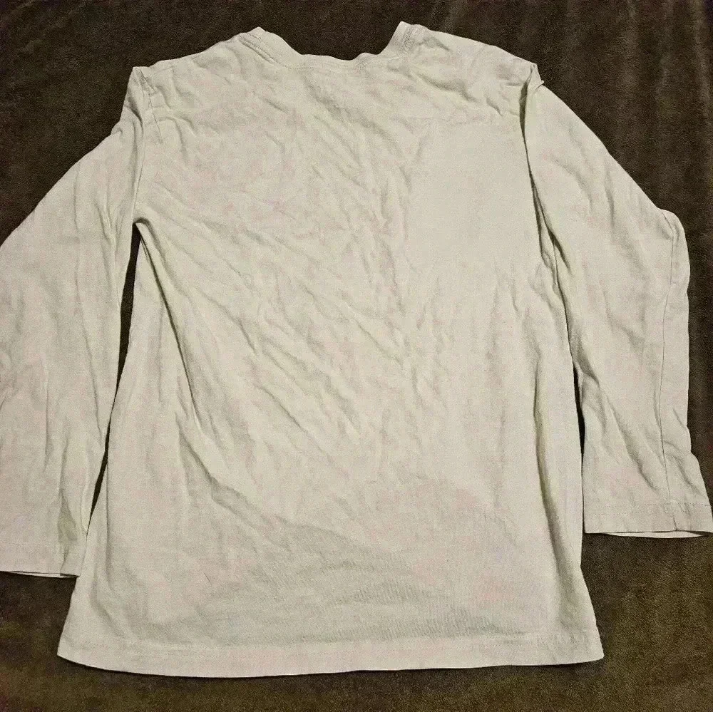 Childrens Place L 10/12  white cotton long sleeve t-shirt